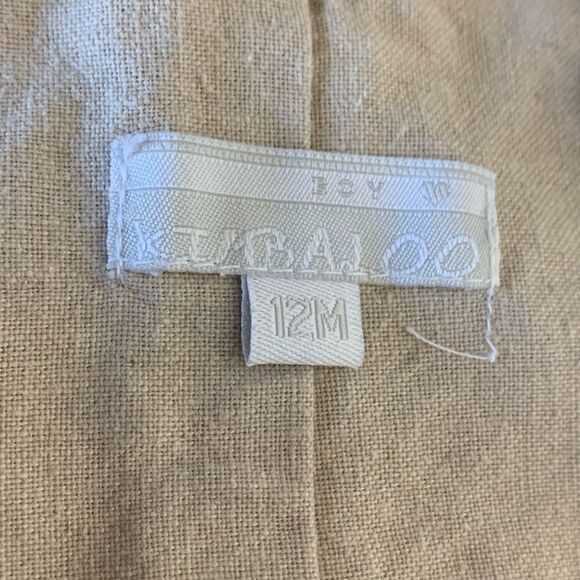 Kimbaloo Shortalls Overalls Linen Cotton Bunnies Sz 12M Easter Pastel - Picture 3 of 13